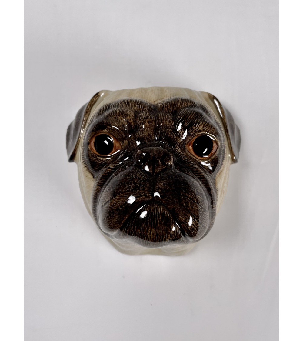 Fawn Pug - Small Dog Wall Vase Quail Ceramics table flower living room vase kitatori switzerland