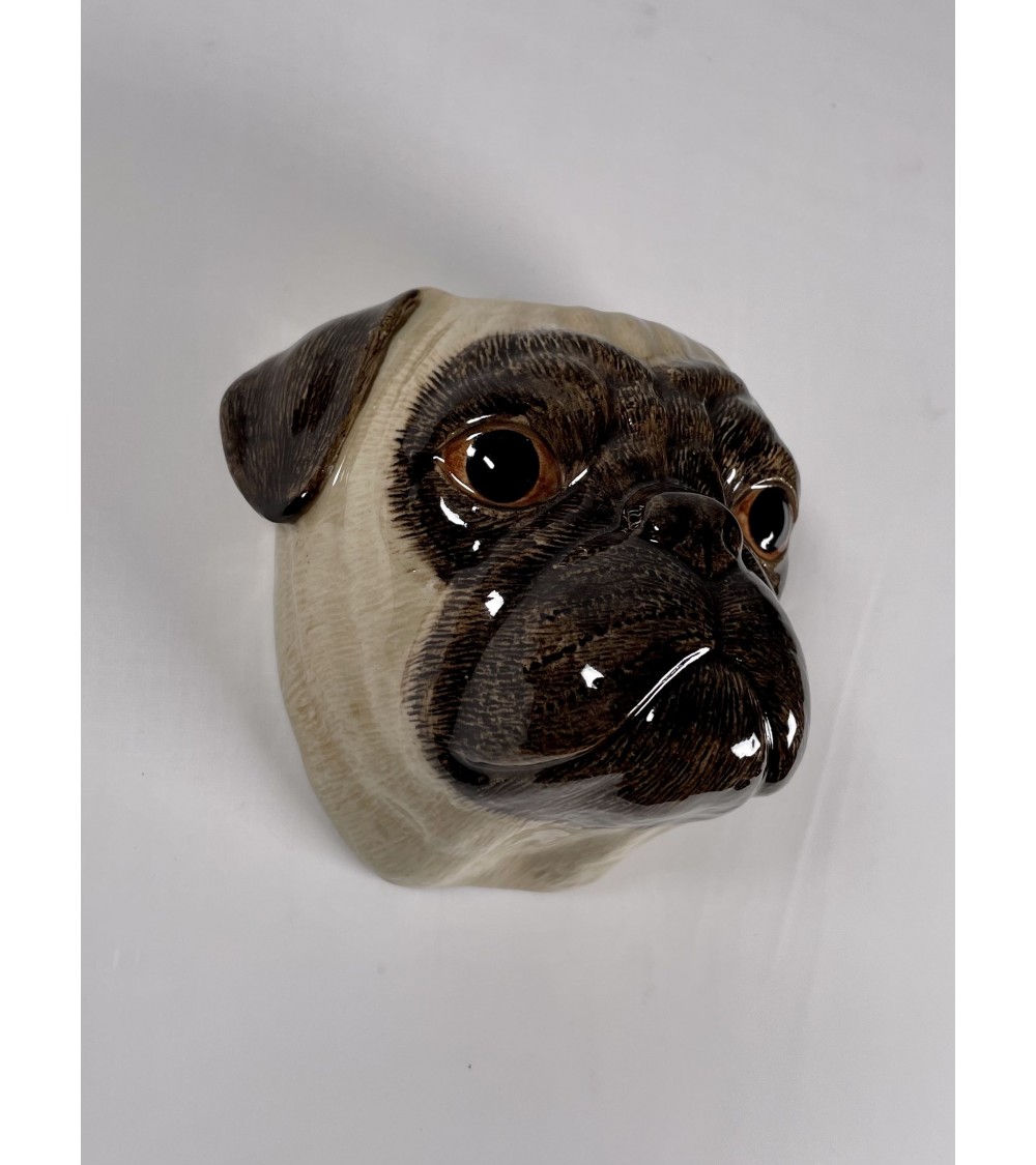 Fawn Pug - Small Dog Wall Vase Quail Ceramics table flower living room vase kitatori switzerland