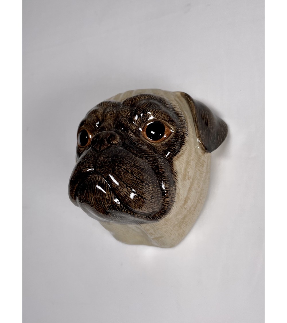 Fawn Pug - Small Dog Wall Vase Quail Ceramics table flower living room vase kitatori switzerland