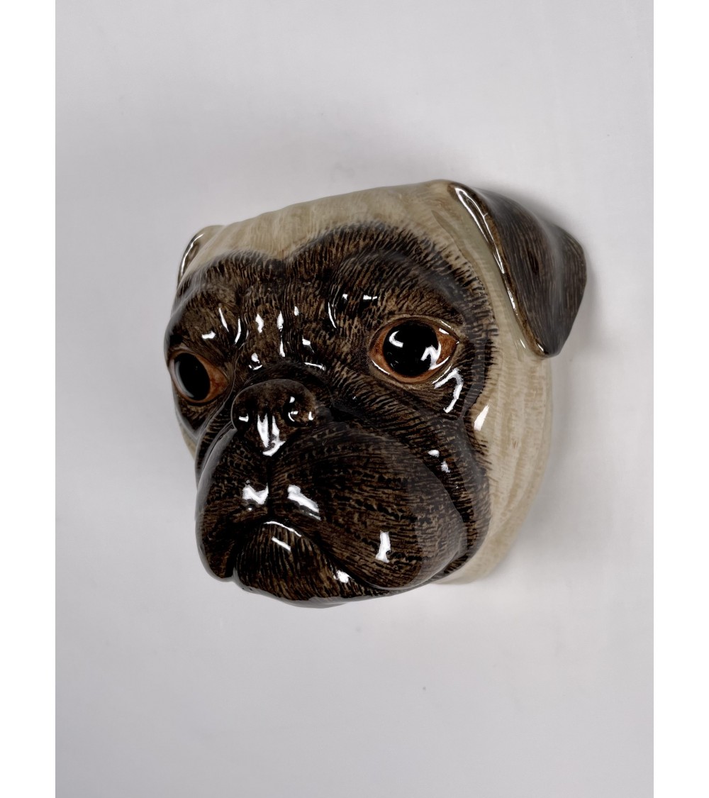 Fawn Pug - Small Dog Wall Vase Quail Ceramics table flower living room vase kitatori switzerland