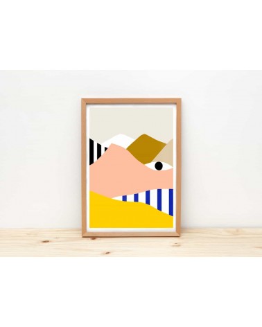 Oeil et Montagne - Poster Depeapa mural affiche posters muraux design deco salon cuisine chambre enfant