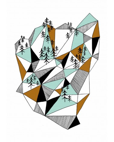 Montagna geometrica - Poster da parete Depeapa decorativi per pareti