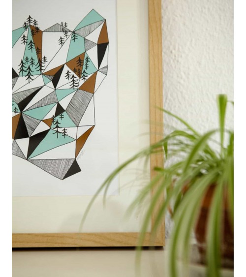 Montagna geometrica - Poster da parete Depeapa decorativi per pareti
