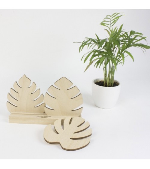 Wooden coasters - Tropics Reine Mère Coasters design switzerland original