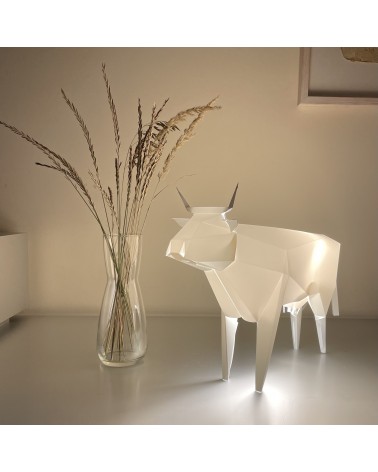 Lampe Vache - Luminaire animal à poser, lampe de chevet design Plizoo a poser de nuit led moderne originale design suisse