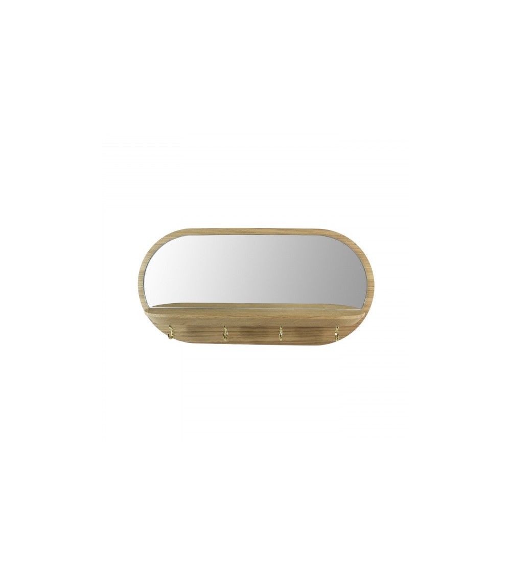 Mini Moonlight - Miroir mural en bois Reine Mère miroire design salle de bain salon entrée