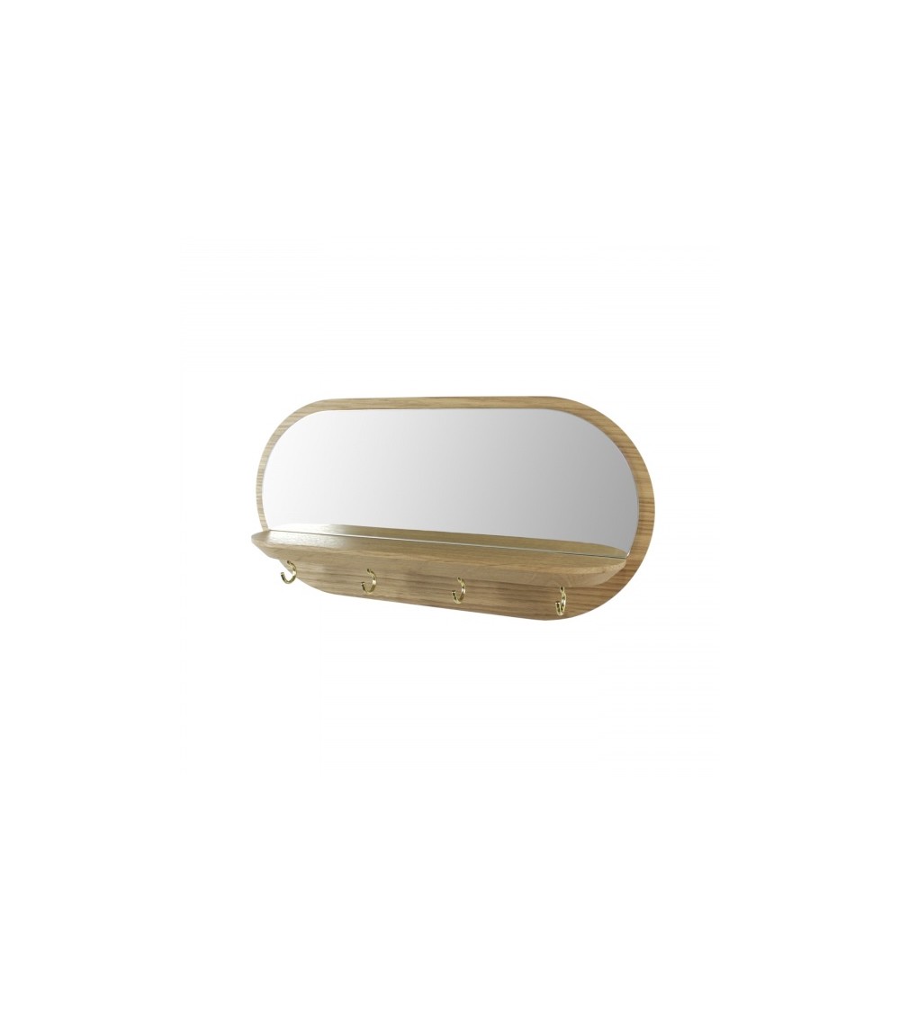 Mini Moonlight - Miroir mural en bois Reine Mère miroire design salle de bain salon entrée