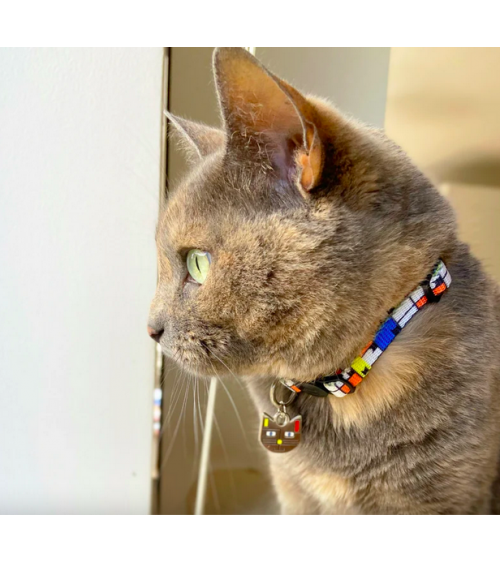 Cat Collar - Meowdrian Niaski Cat Collar design switzerland original
