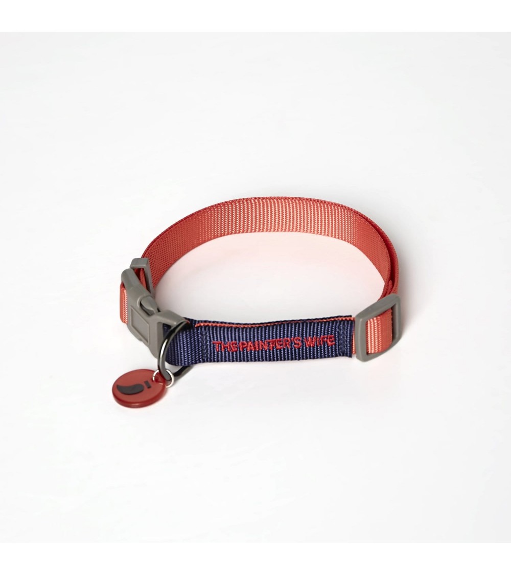 Collier pour chien - Sonia - Vermillon et Marine The Painter's Wife idée cadeau original suisse