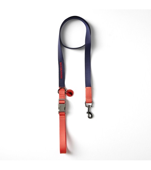 Dog Lead - Sonia - Vermilion and Navy The Painter's Wife Dog Lead design switzerland original