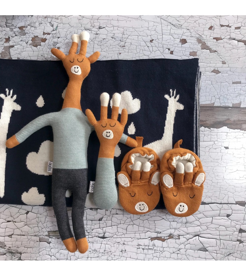 Doudou en tricoté de coton - Girafe - Sophie Home - Kitatori Suisse