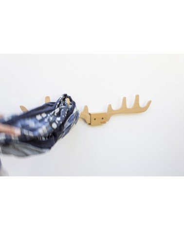 Merlin - Wall Coat rack in wood Reine Mère