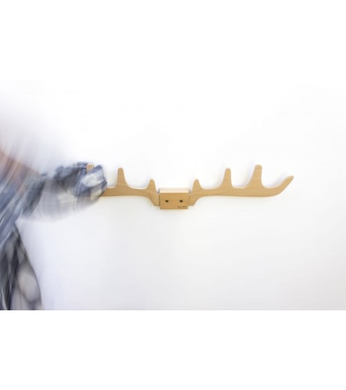 Merlin - Wall Coat rack in wood Reine Mère