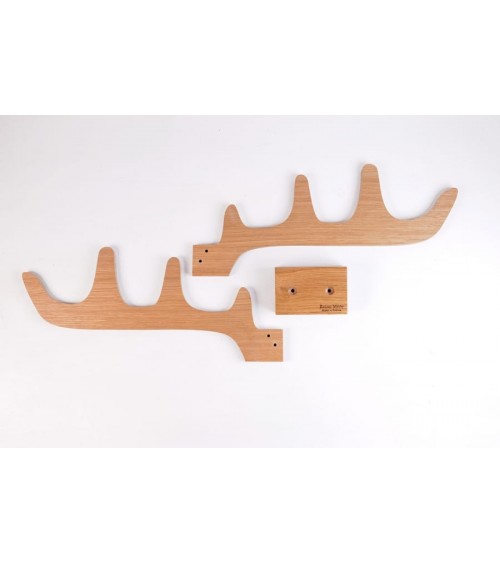 Merlin - Porte manteaux mural original en bois Reine Mère Kitatori suisse
