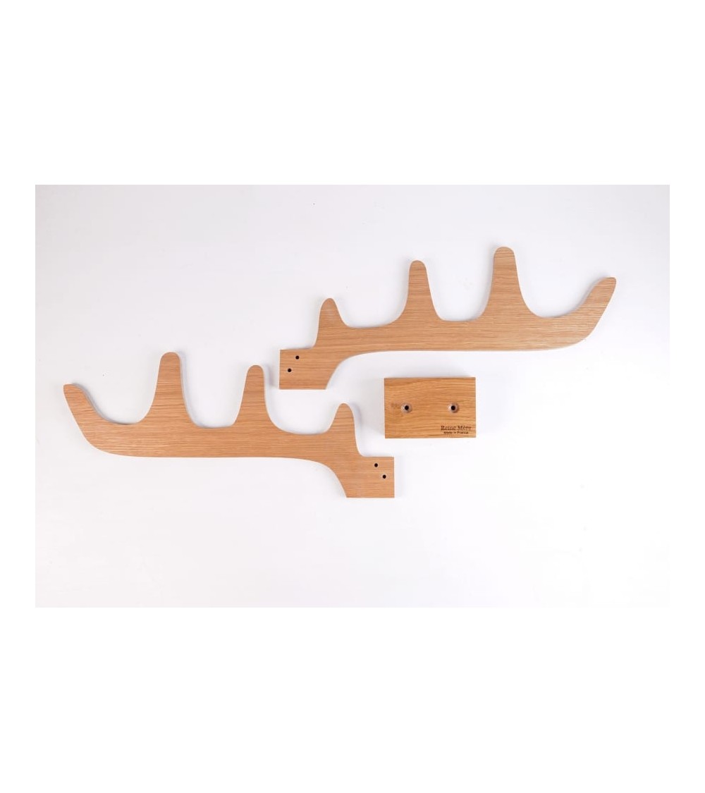 Merlin - Appendiabiti da parete in legno Reine Mère