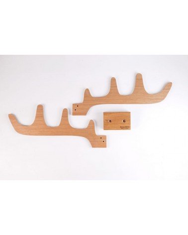 Merlin - Porte manteaux mural original en bois Reine Mère Kitatori suisse