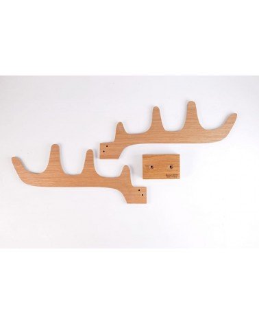 Merlin - Wall Coat rack in wood Reine Mère