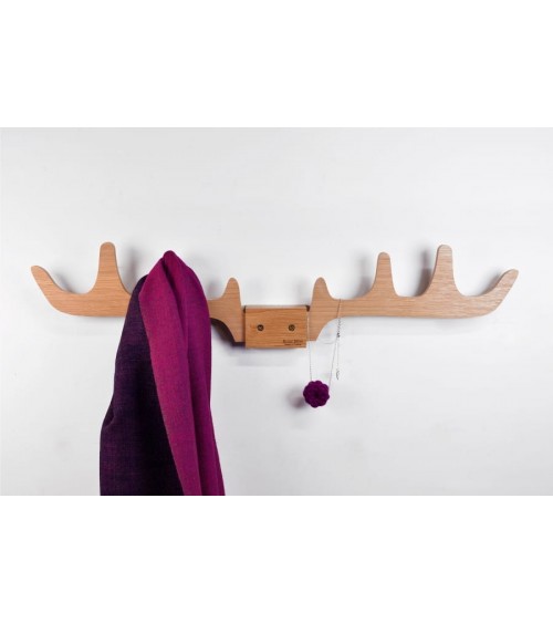 Merlin - Porte manteaux mural original en bois Reine Mère Kitatori suisse