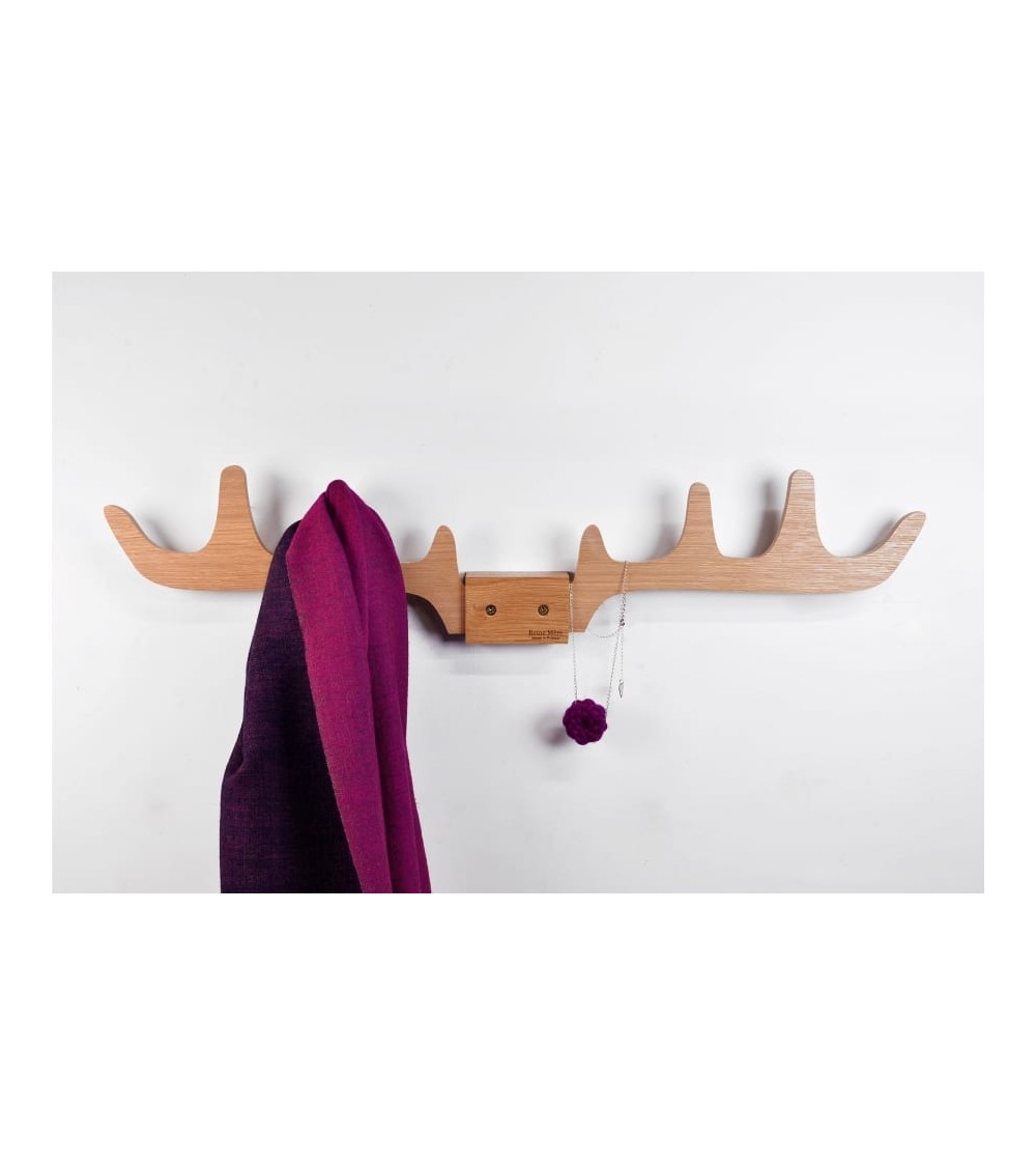 Merlin - Appendiabiti da parete in legno Reine Mère