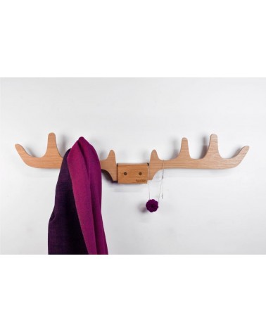 Merlin - Wall Coat rack in wood Reine Mère