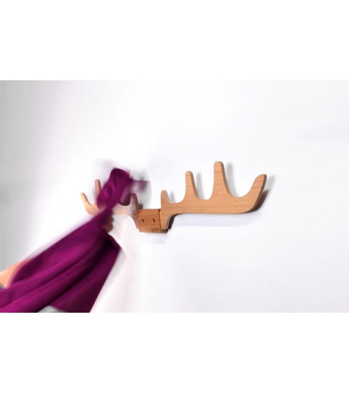 Merlin - Wall Coat rack in wood Reine Mère