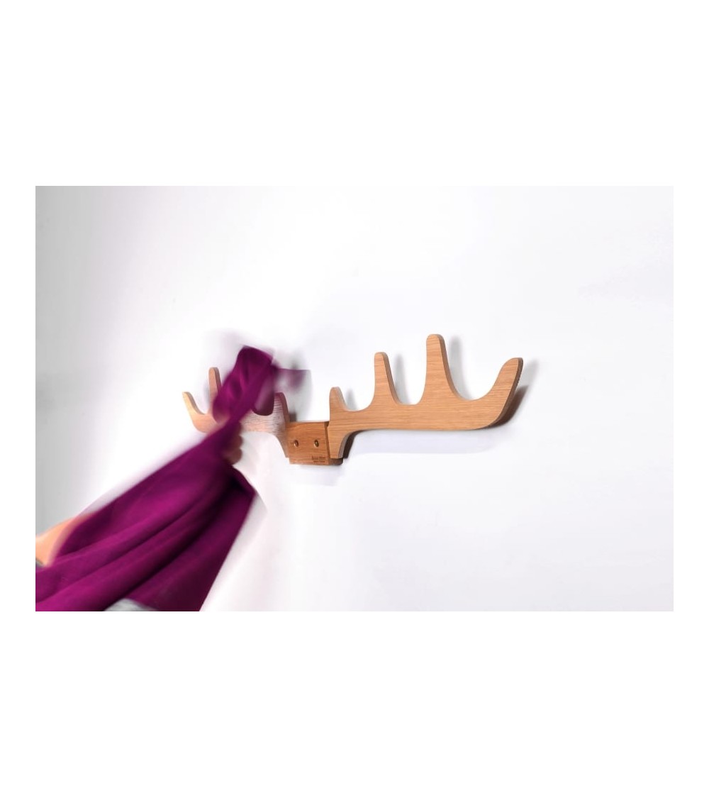 Merlin - Appendiabiti da parete in legno Reine Mère