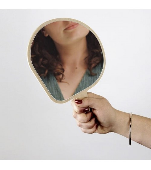 Kagami - Miroir de maquillage et vide poche Reine Mère miroire design salle de bain salon entrée