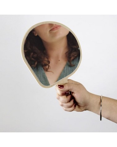 Kagami - Miroir de maquillage et vide poche Reine Mère miroire design salle de bain salon entrée