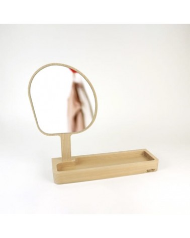 Kagami - Miroir de maquillage et vide poche Reine Mère miroire design salle de bain salon entrée