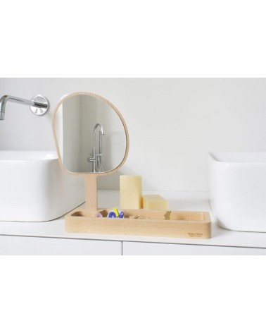 Kagami - Makeup Mirror and pocket tray Reine Mère decorative mirrors online designer bathroom