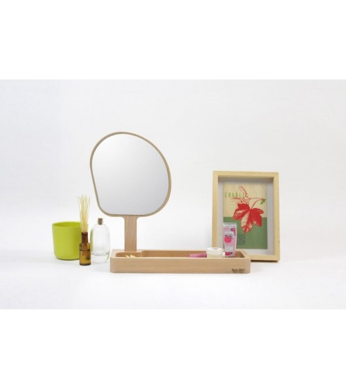 Kagami - Makeup Mirror and pocket tray Reine Mère decorative mirrors online designer bathroom