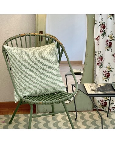 Housse de coussin - OVERSEAS Minty Brita Sweden pour canapé decoratif salon chaise deco