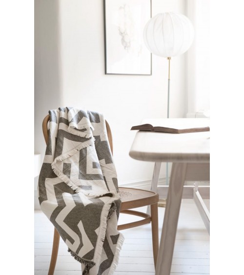 Cotton Blanket - FLORENS Beluga Brita Sweden best cozy soft throws and blankets for sofa