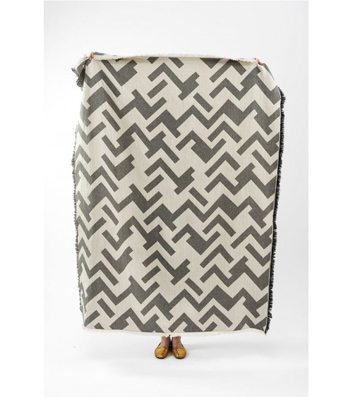 Baumwolldecke - FLORENS Beluga Brita Sweden Sofa Kuscheldecke Bettdecke Tagesdecke Wohndecke kaufen Schweiz