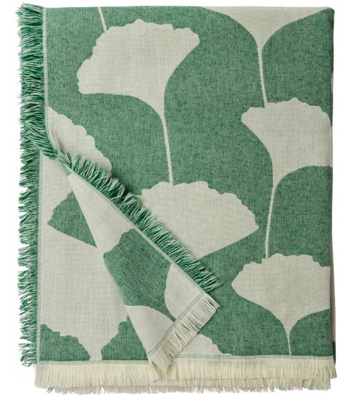 Cotton Blanket - GINKO Emerald Brita Sweden Throw and Blanket design switzerland original