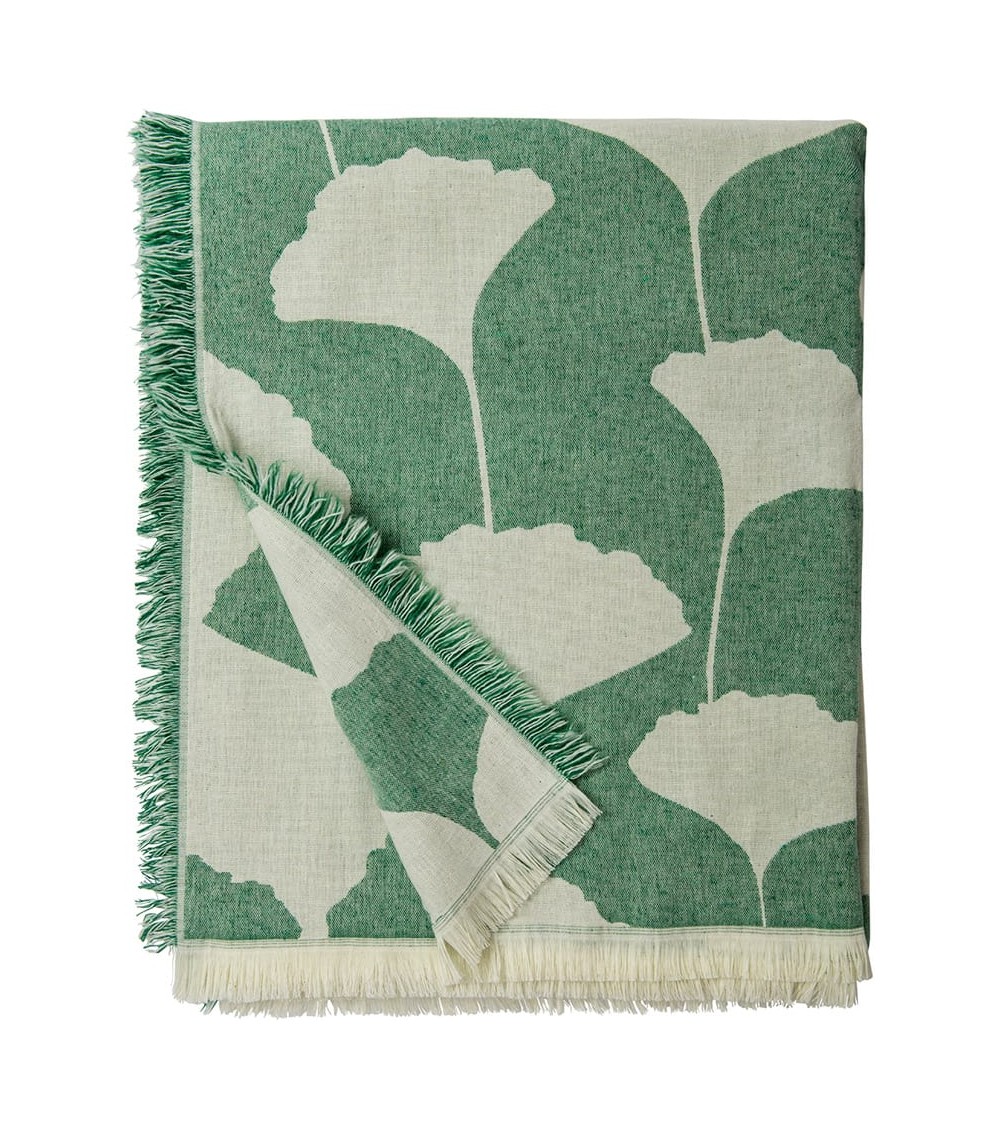 Cotton Blanket - GINKO Emerald Brita Sweden best cozy soft throws and blankets for sofa