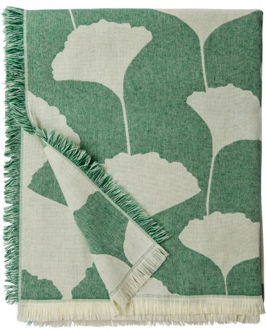 Cotton Blanket - GINKO Emerald Brita Sweden best cozy soft throws and blankets for sofa