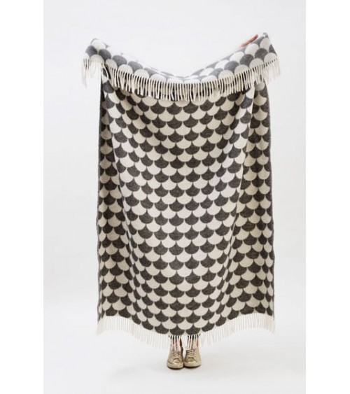 Couverture en laine - GERDA Granite Brita Sweden un plaid cocooning couverture chaude douce plaide lit