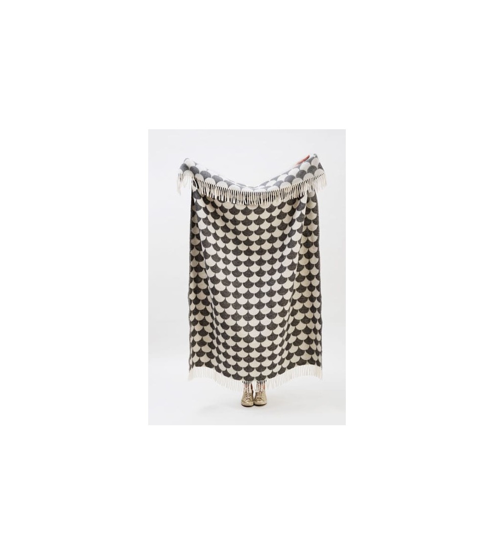 Couverture en laine - GERDA Granite Brita Sweden un plaid cocooning couverture chaude douce plaide lit