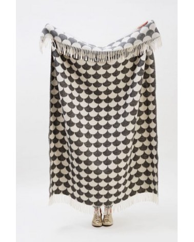 Couverture en laine - GERDA Granite Brita Sweden un plaid cocooning couverture chaude douce plaide lit