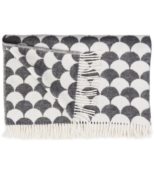 Couverture en laine - GERDA Granite Brita Sweden un plaid cocooning couverture chaude douce plaide lit