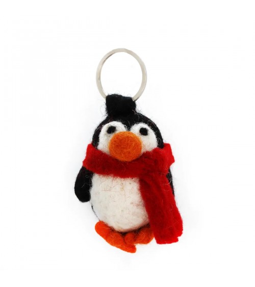 Cosy Penguin - Cool Handcrafted Keychain Felt so good original gift idea switzerland