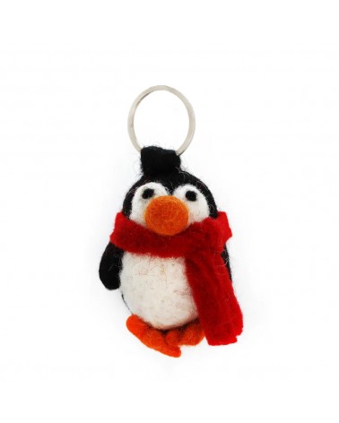 Cosy Penguin - Cool Handcrafted Keychain Felt so good original gift idea switzerland