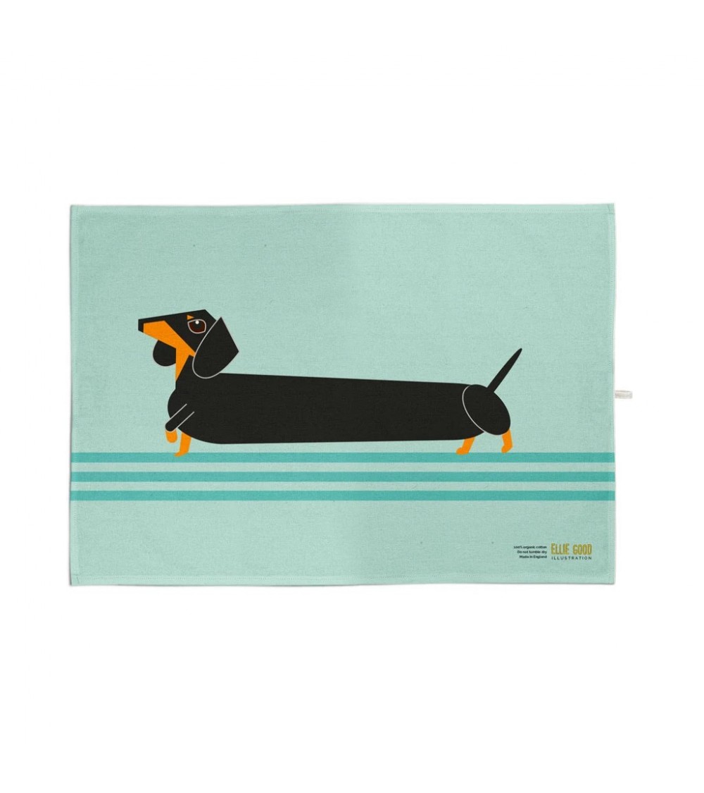 Teckel - Serviette, torchon de cuisine Ellie Good illustration torchon vaisselle qualité serviette haut de gamme beaux essuie...