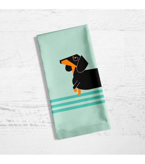 Dackel - Geschirrtuch, Küchentuch Ellie Good illustration geschirr küchen tücher kaufen schöne modern küchenhandtücher