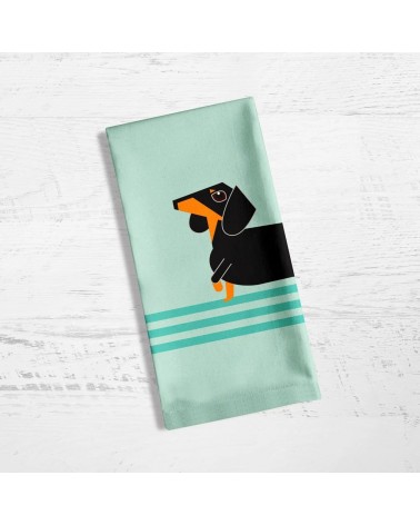 Dackel - Geschirrtuch, Küchentuch Ellie Good illustration geschirr küchen tücher kaufen schöne modern küchenhandtücher