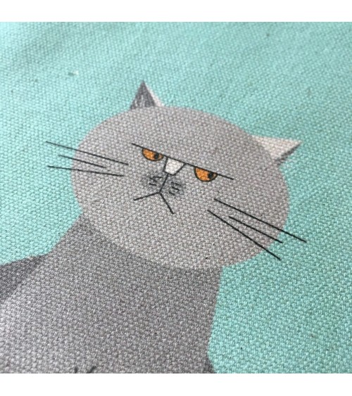 Cat Characters - Blue - Tea Towel Ellie Good illustration best kitchen hand towels fall funny cute