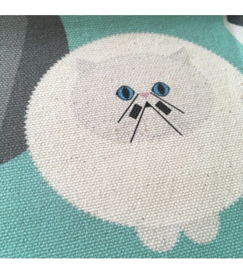 Caratteri di gatto - Blu - Asciugamano de cucina Ellie Good illustration asciugamano da cucina asciugamani doccia tessili