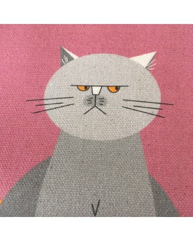 Caractères de chats - Rose - Serviette, torchon de cuisine Ellie Good illustration torchon vaisselle qualité serviette haut d...