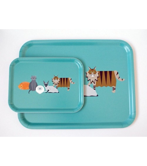 Serviertablett - Katzencharaktere Ellie Good illustration serviertablett salatschüssel holztablett servierschüssel